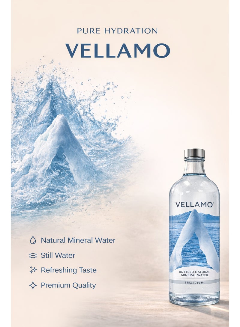 Vellamo Still Natural Mineral Water 750ml in Premium Glass Bottle - Image 3